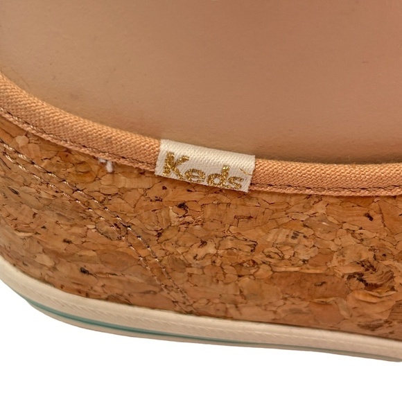 KEDS Kate Spade Cork Corkie Sneakers Shoes Lace Up Teal Green Rubber Soles - Picture 7 of 14